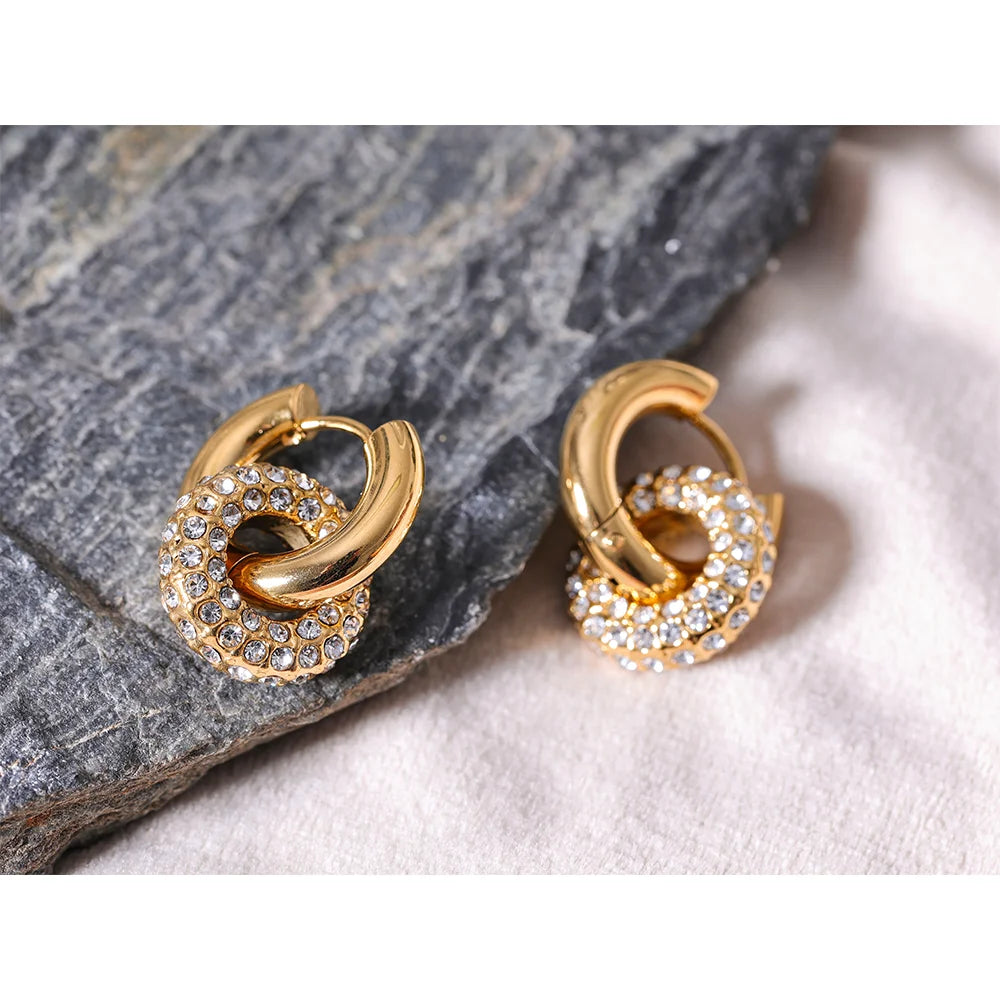 Boucle d'oreille créole pendante Yulia - Ma boutique
