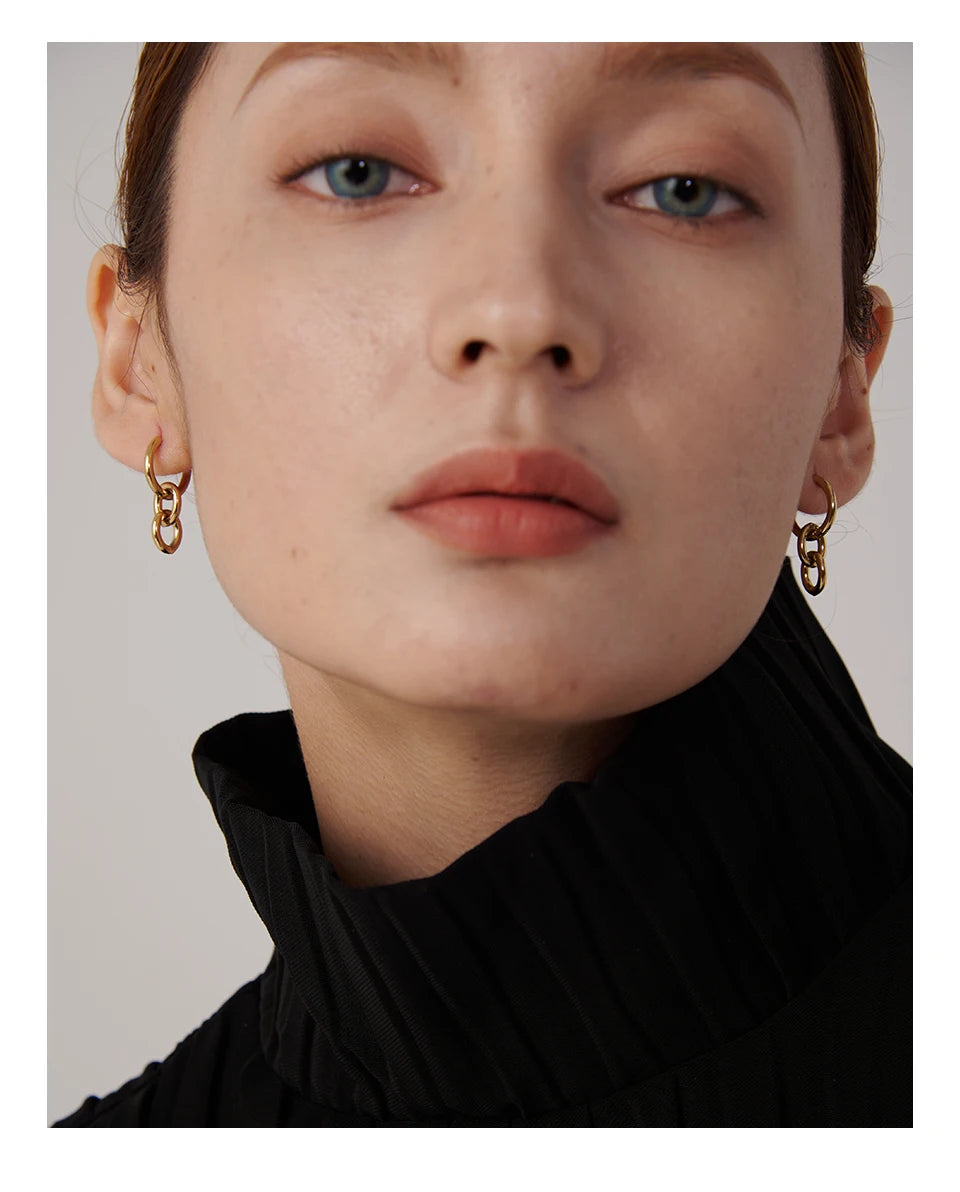 Boucle d'oreille créole pendante Eyeline - Ma boutique