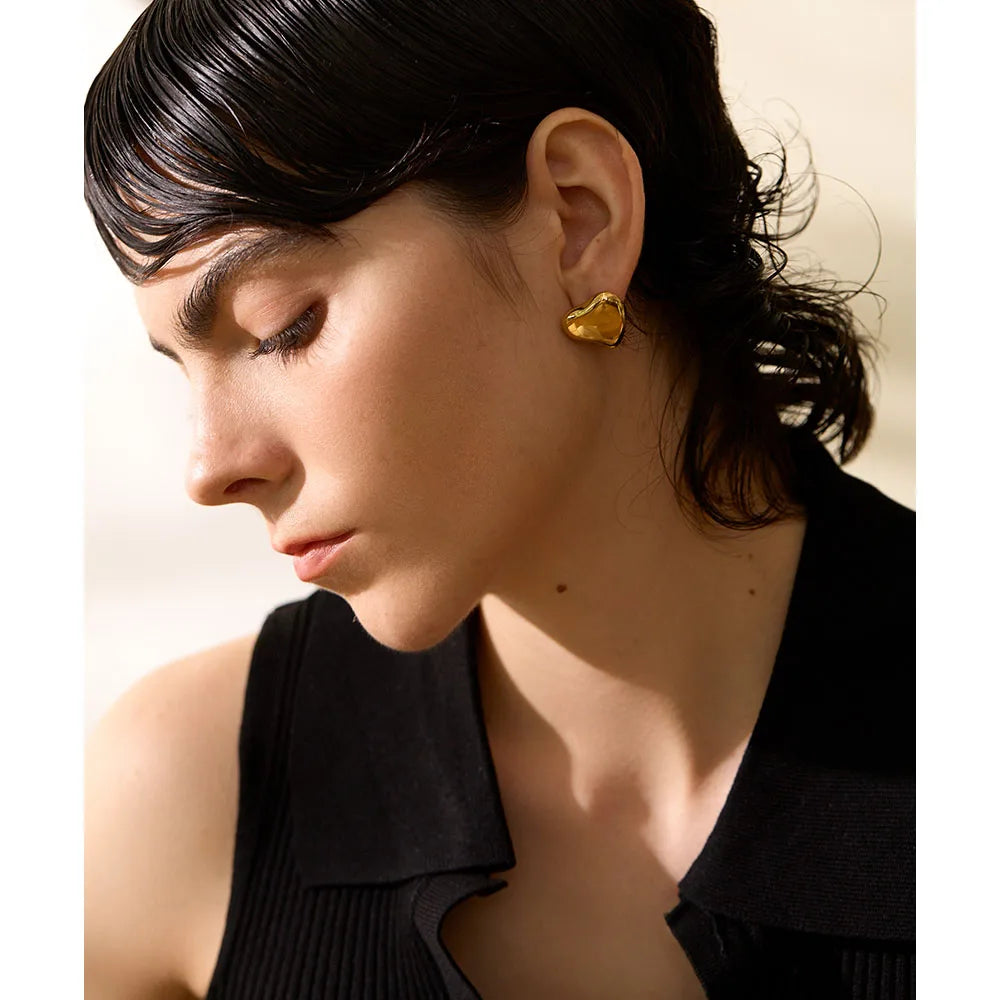 Boucle d'oreille or coeur Astoria - Ma boutique