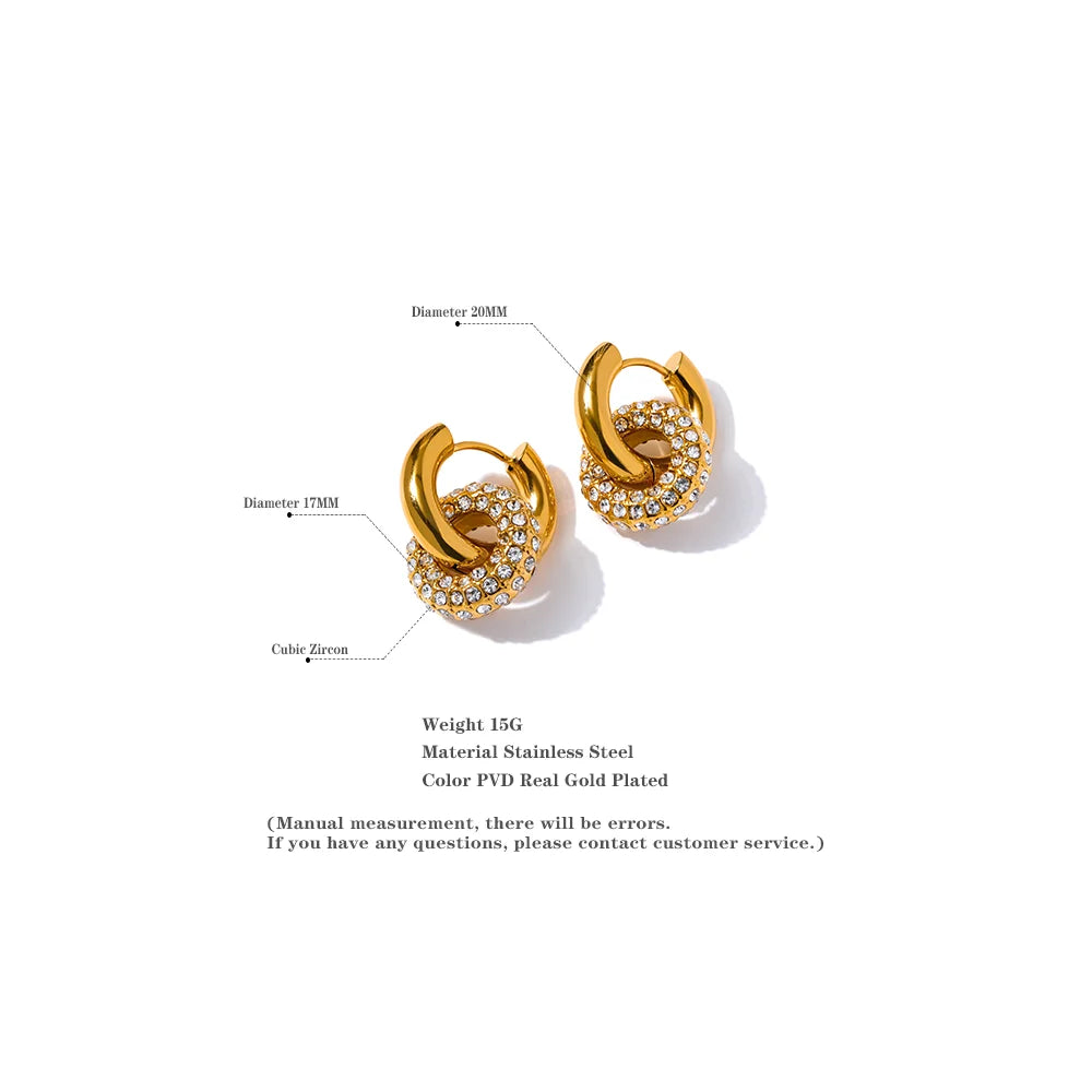 Boucle d'oreille créole pendante Yulia - Ma boutique