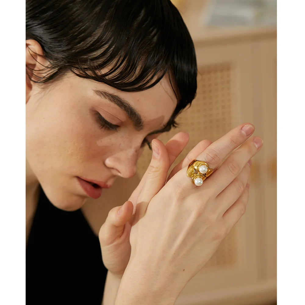 Bague en or avec perle de culture Téa - Ma boutique