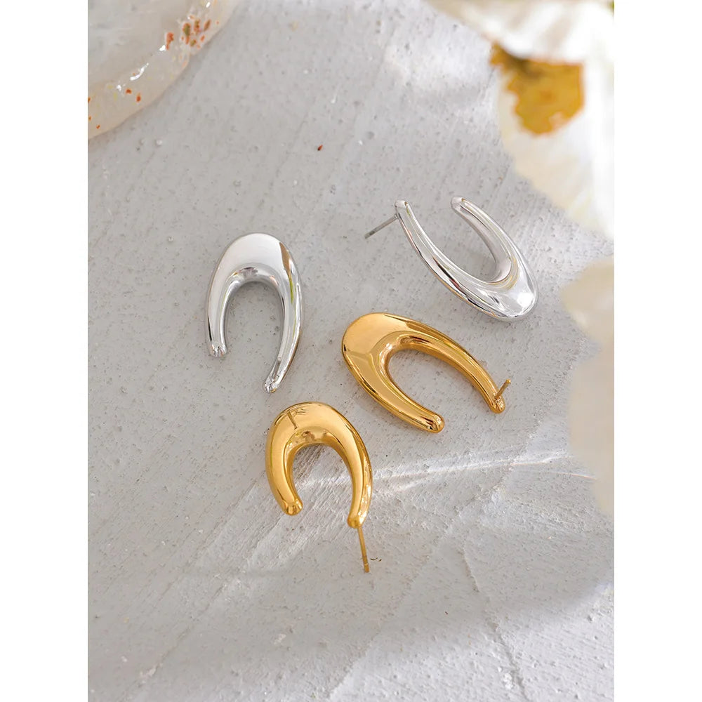 Boucles d'oreilles créoles ovales Rhea - Ma boutique