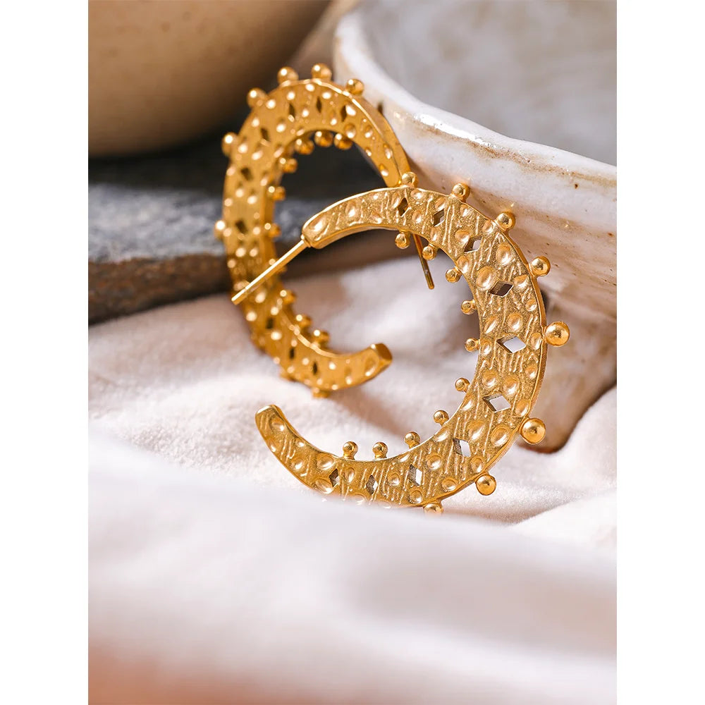 Boucle d'oreille créole fantaisie Galaxie - Ma boutique