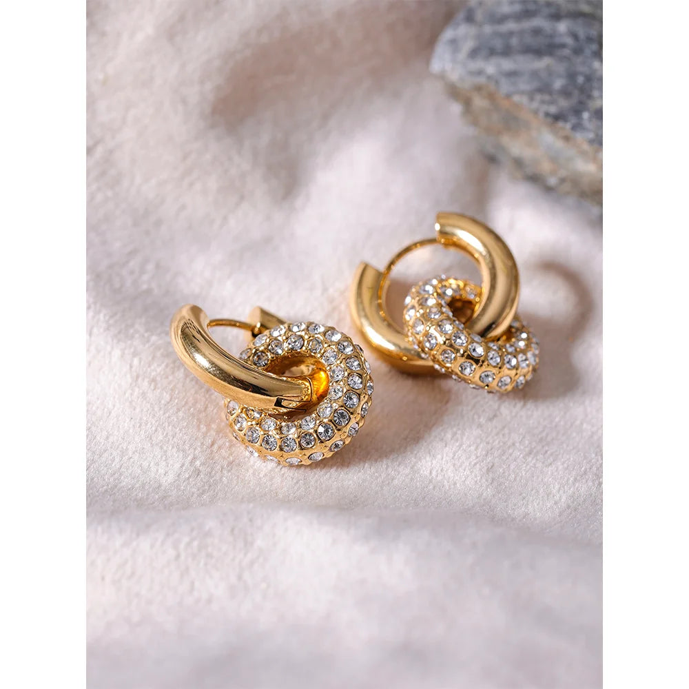Boucle d'oreille créole pendante Yulia - Ma boutique