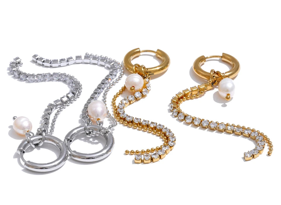 Boucle d'oreille créole pendante Béa - Ma boutique