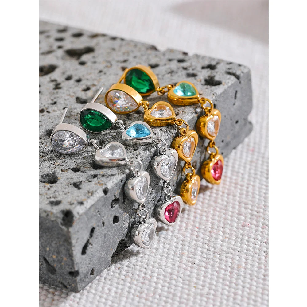 Boucle d'oreille pendante coeur Lova - Ma boutique