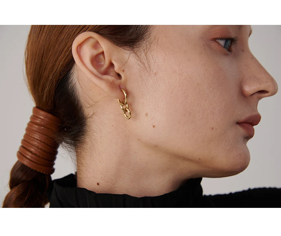 Boucle d'oreille créole pendante Eyeline - Ma boutique