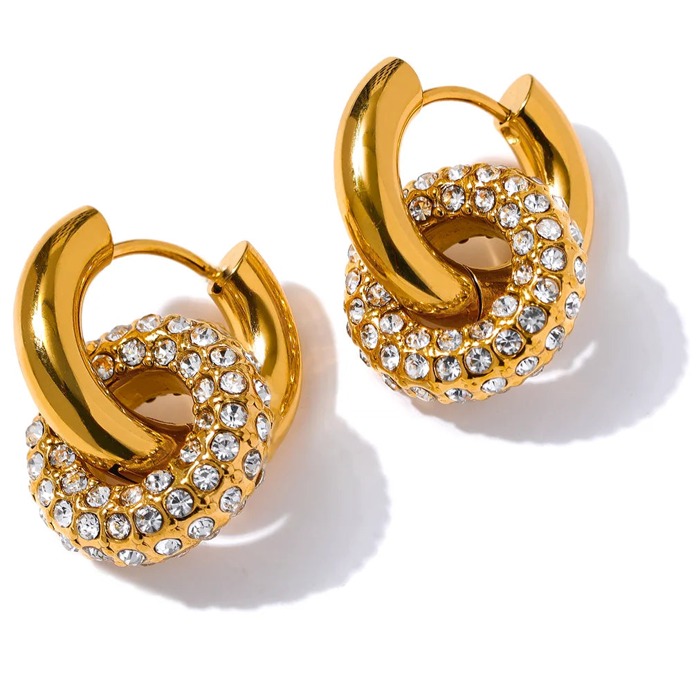 Boucle d'oreille créole pendante Yulia - Ma boutique