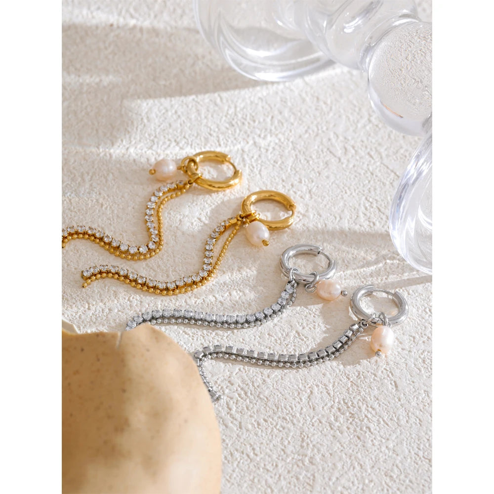 Boucle d'oreille créole pendante Béa - Ma boutique