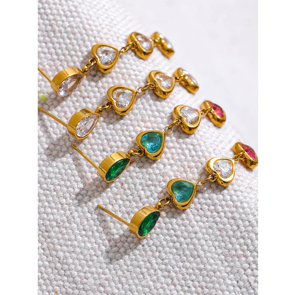 Boucle d'oreille pendante coeur Lova - Ma boutique