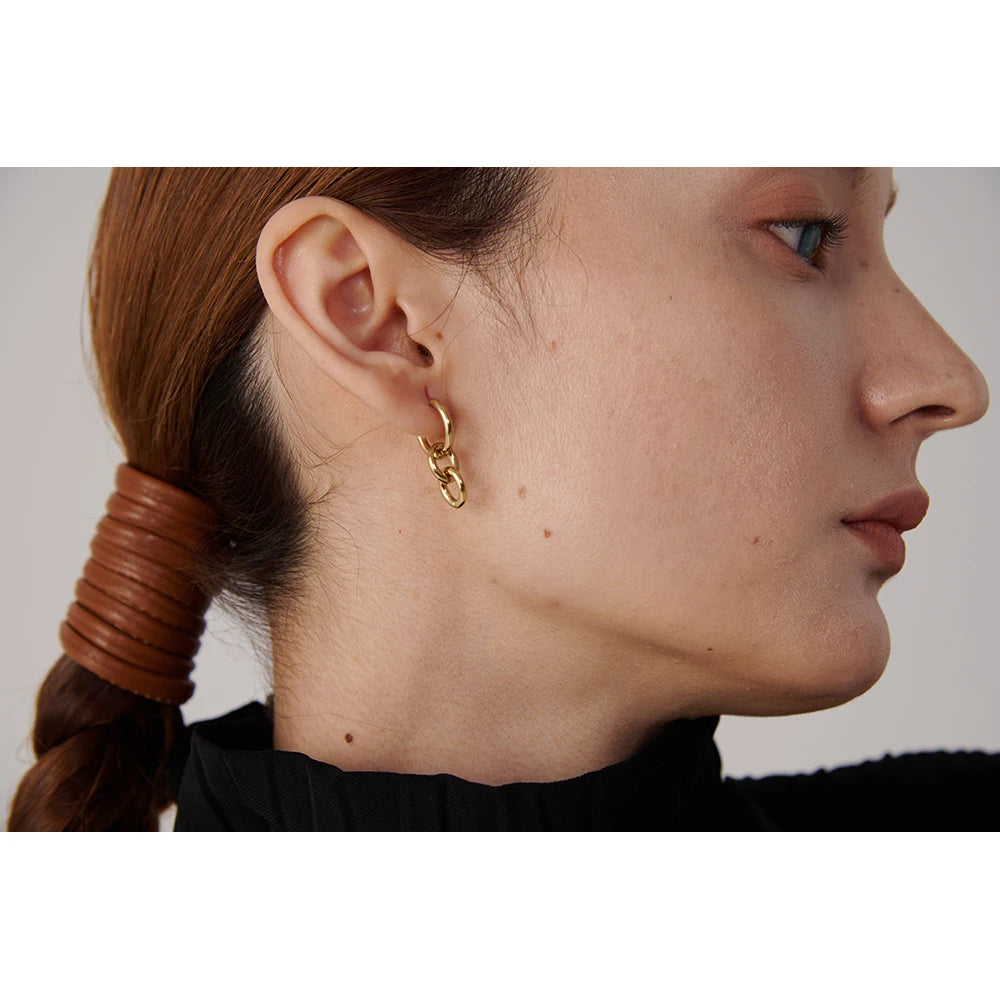 Boucle d'oreille créole pendante Eyeline - Ma boutique