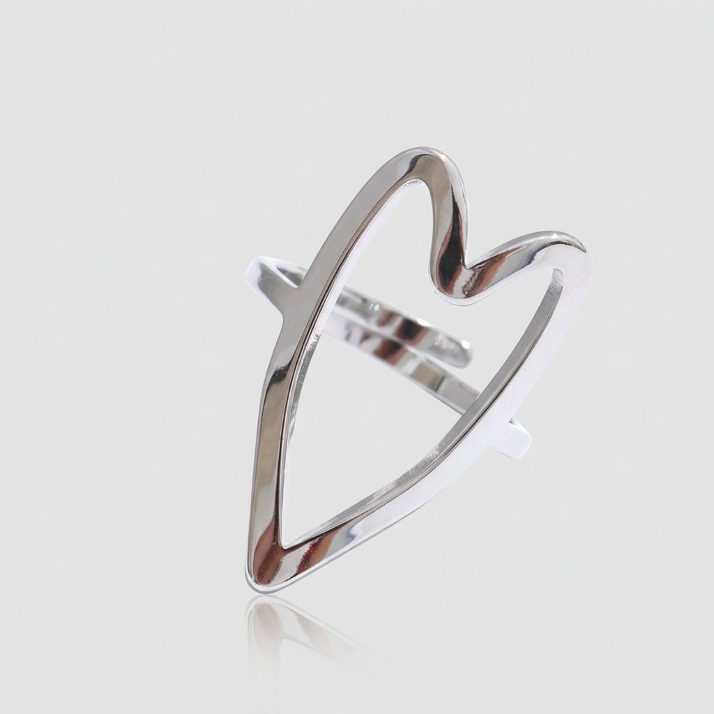 Bague Cœur Géométrique - Aria - L'atelier des bijoux