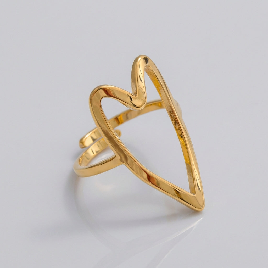 Bague Cœur Géométrique - Aria - L'atelier des bijoux