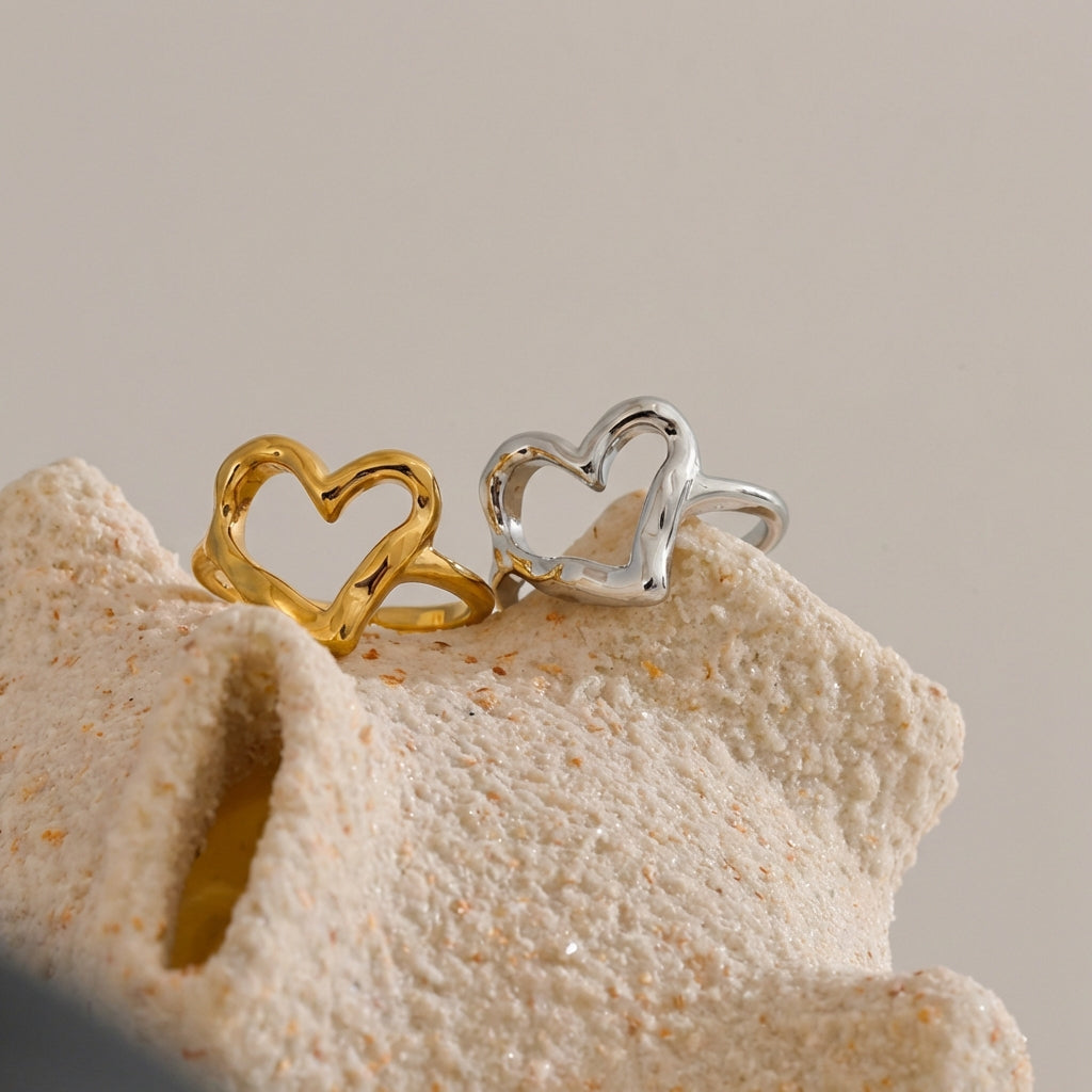 Bague Cœur Organique Cora - L'atelier des bijoux