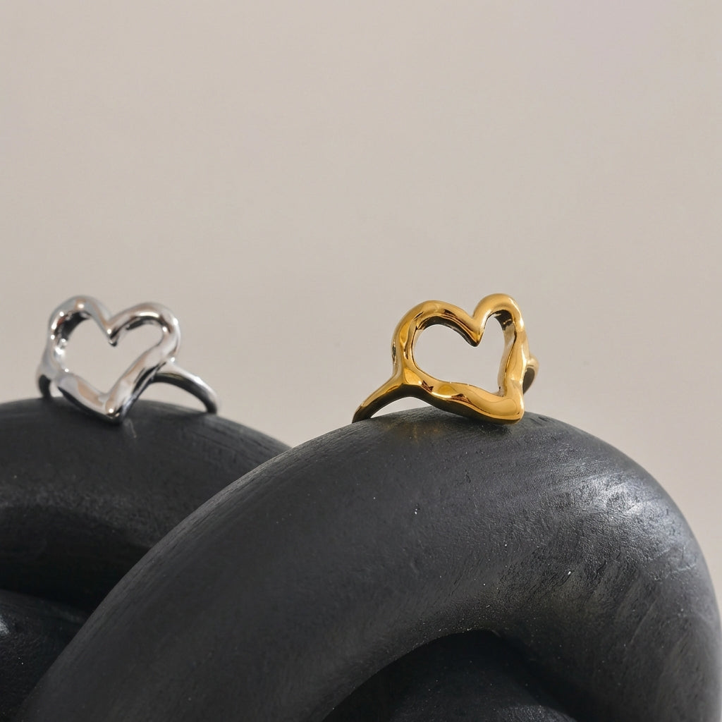 Bague Cœur Organique Cora - L'atelier des bijoux