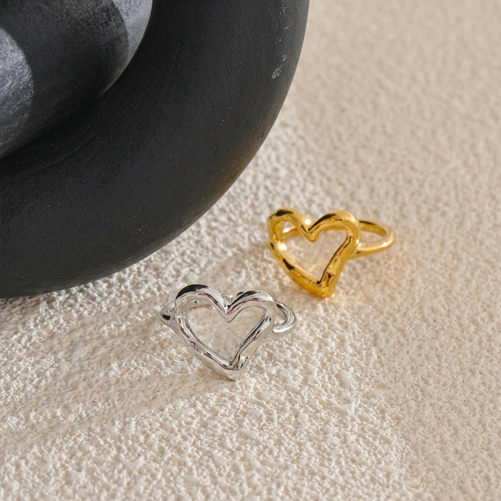 Bague Cœur Organique Cora - L'atelier des bijoux