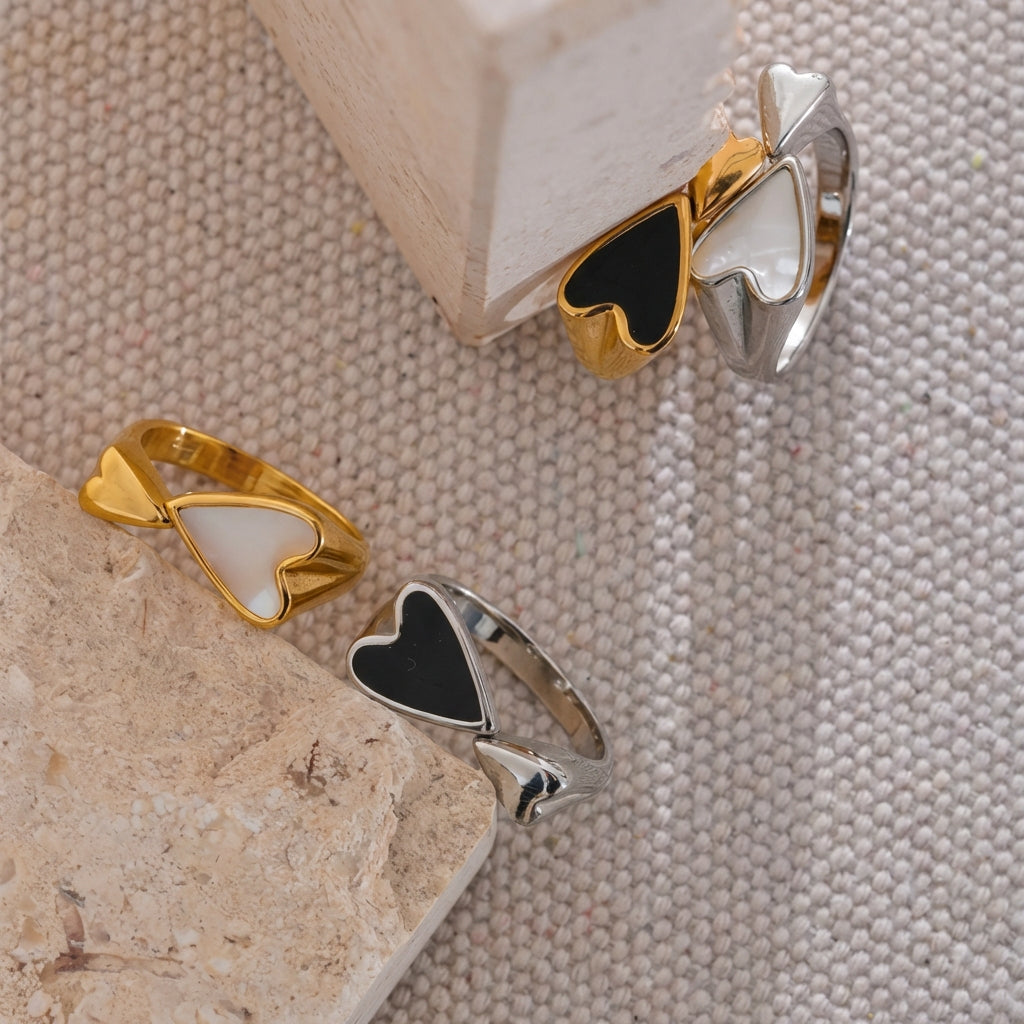 Bague Double Cœur - Amour - L'atelier des bijoux