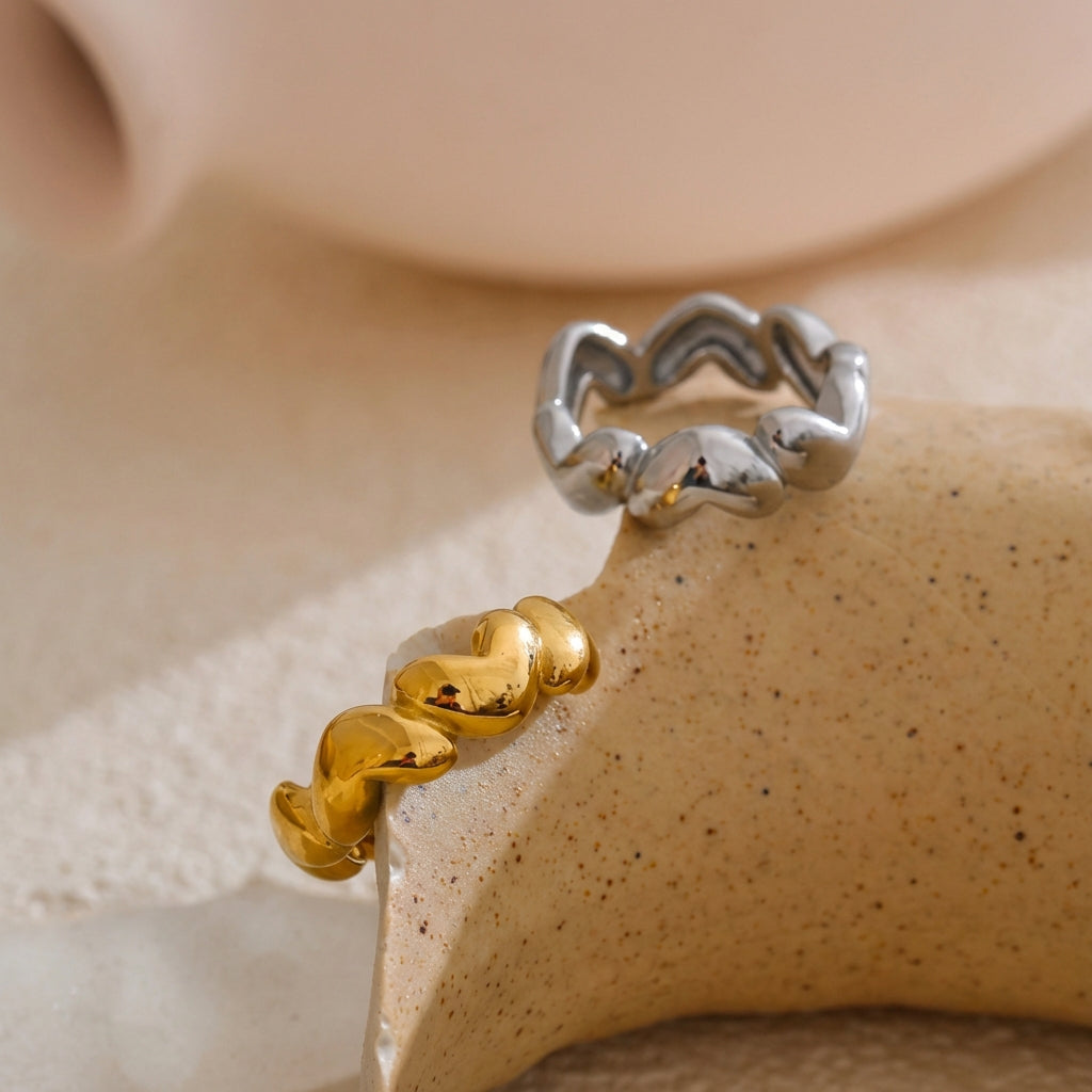 Bague Motif Coeurs - Cora - L'atelier des bijoux