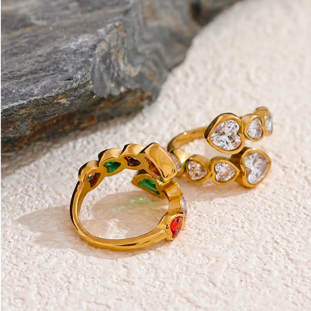 Bague Multiples Coeurs - Cléa - L'atelier des bijoux