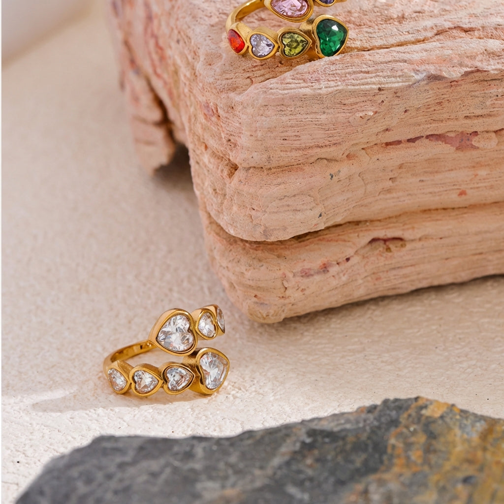 Bague Multiples Coeurs - Cléa - L'atelier des bijoux