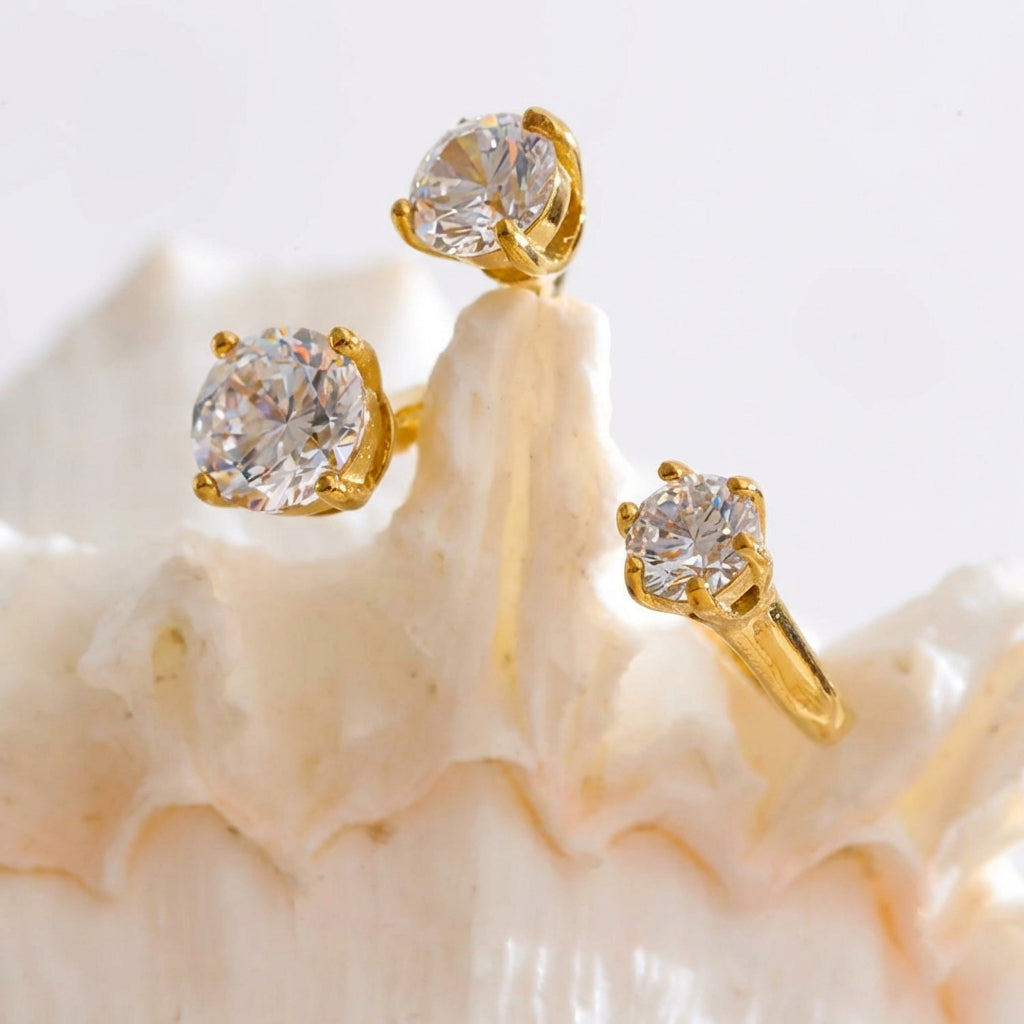 Bague Ouverte Géométrique - Trio - L'atelier des bijoux