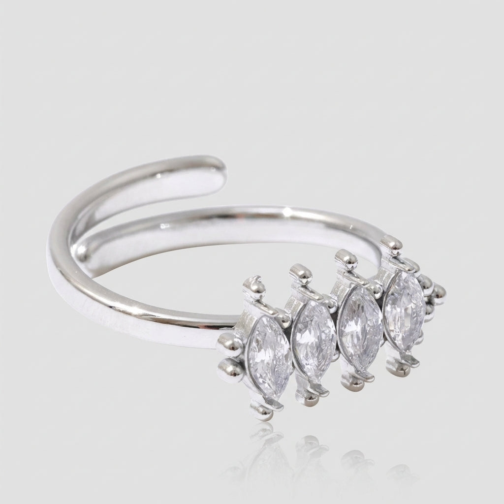 Bague Quatre Pierres Marquise - Elara - L'atelier des bijoux