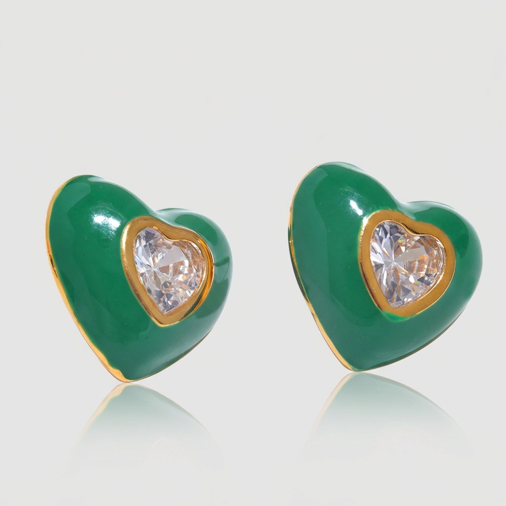 Boucle d'oreille coeur Elya - L'atelier des bijoux