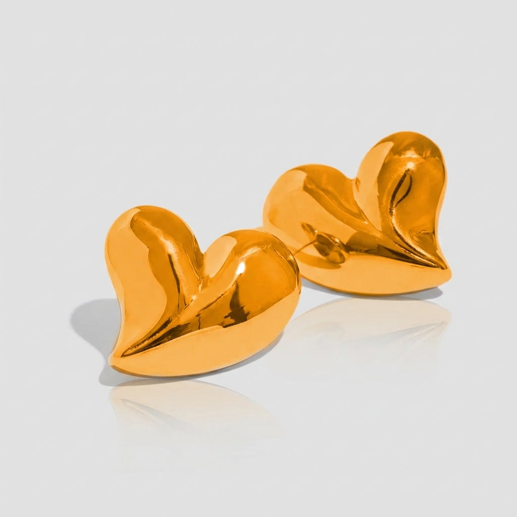 Boucle d'oreille coeur en or Amina - L'atelier des bijoux