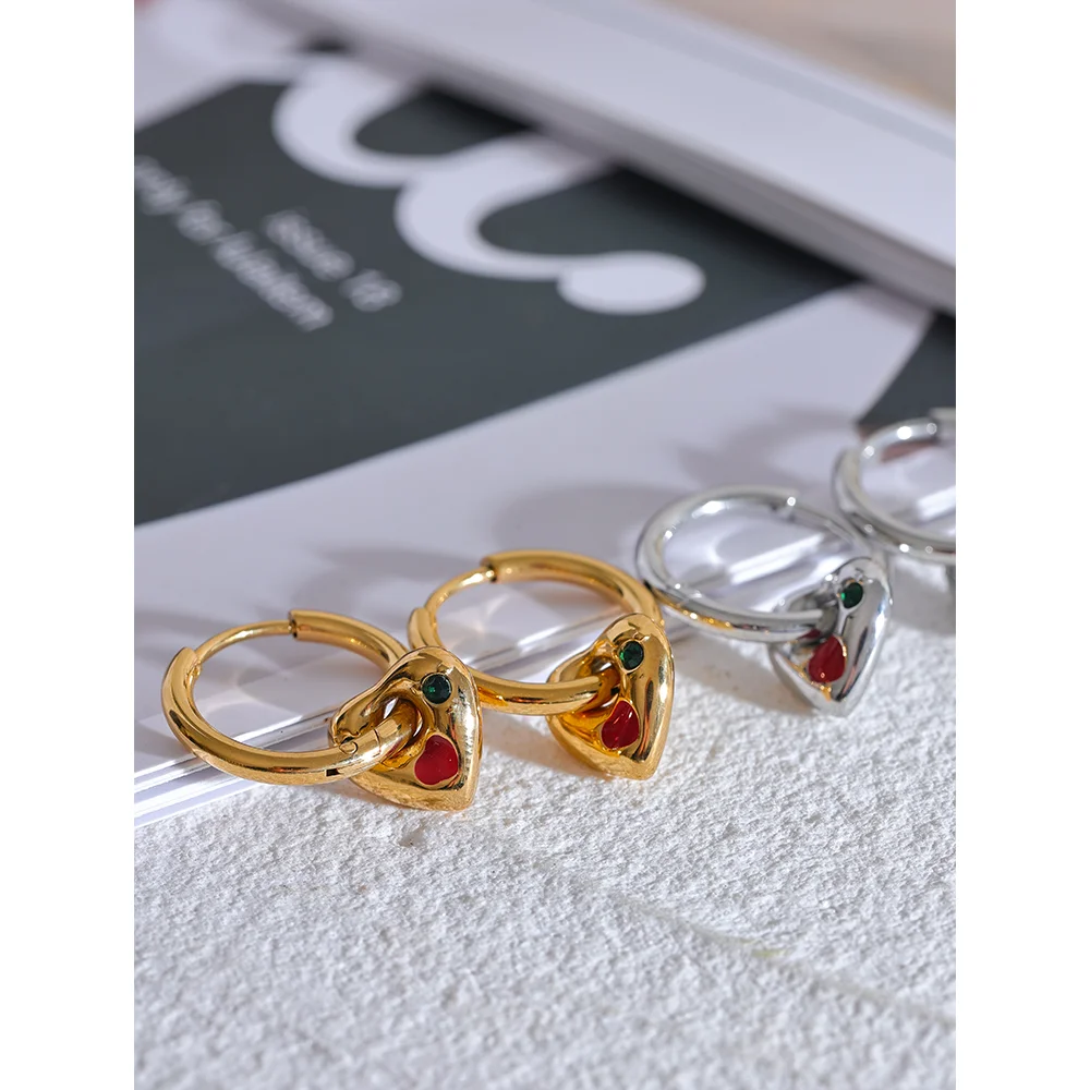 Boucle d'oreille coeur fantaisie Fanny - Ma boutique