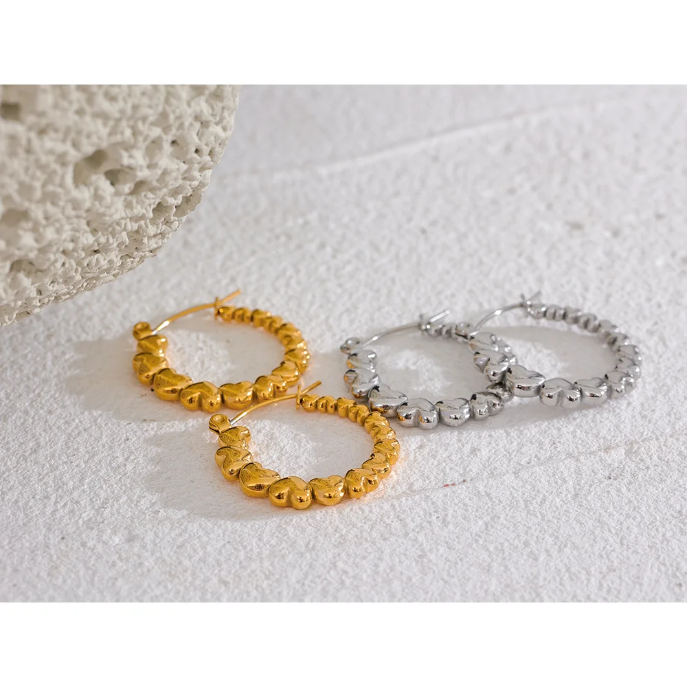 Boucle d'oreille créole coeur Corazon - Ma boutique