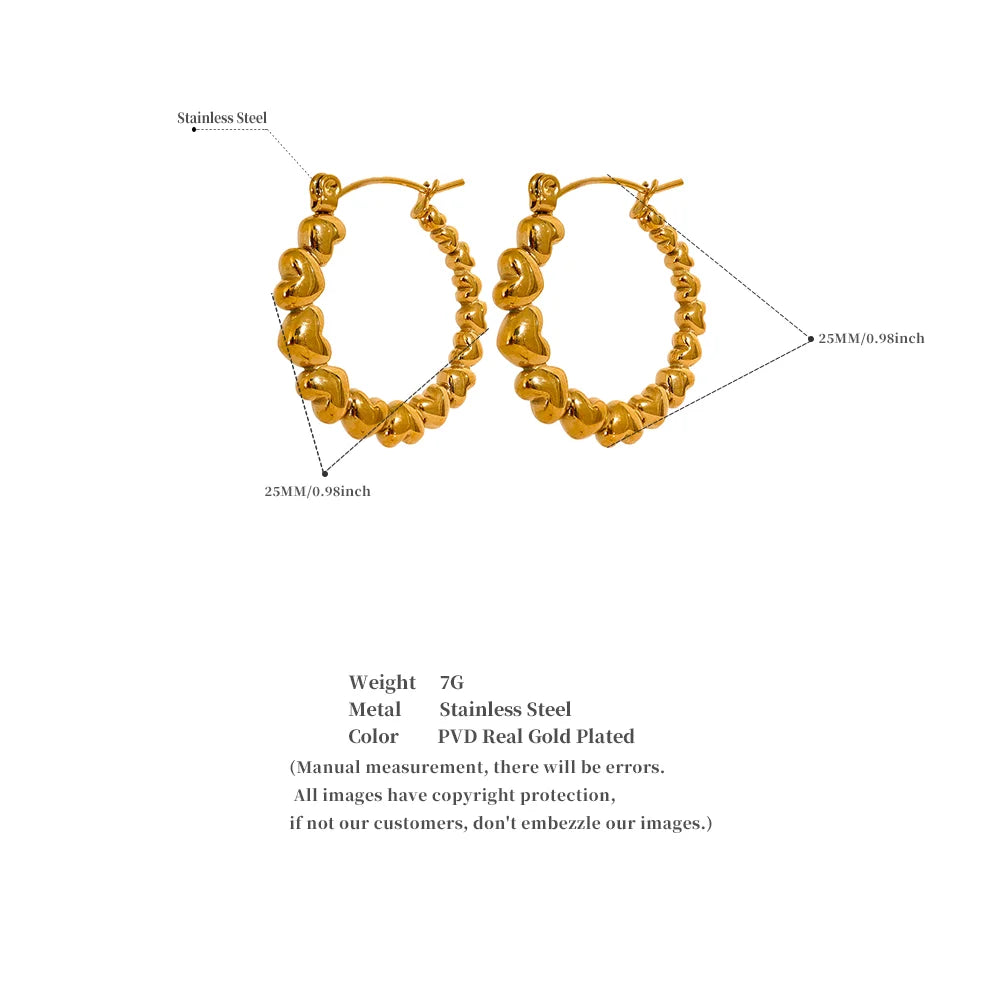 Boucle d'oreille créole coeur Corazon - Ma boutique