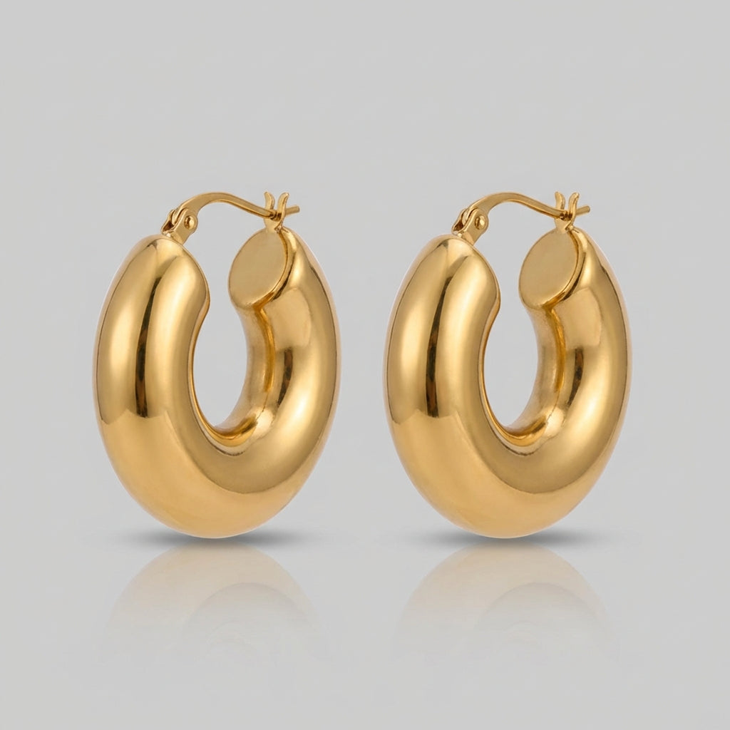 Boucle d'oreille créole Eiréné - L'atelier des bijoux