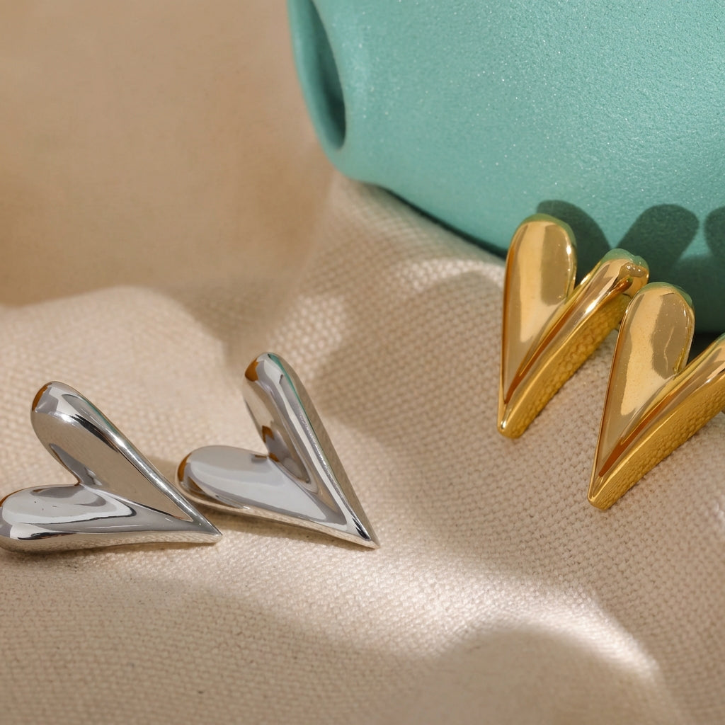 Boucle d'oreille femme coeur Andromède - L'atelier des bijoux