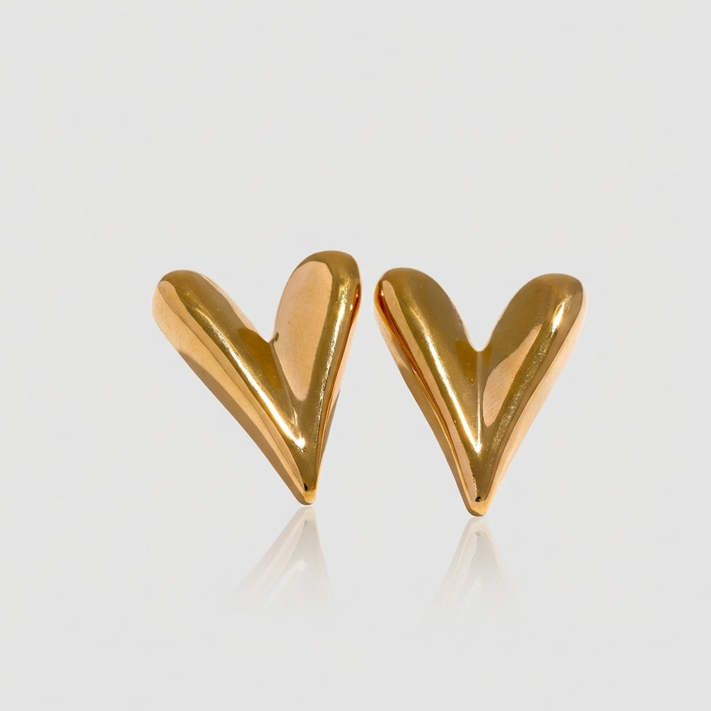 Boucle d'oreille femme coeur Andromède - L'atelier des bijoux