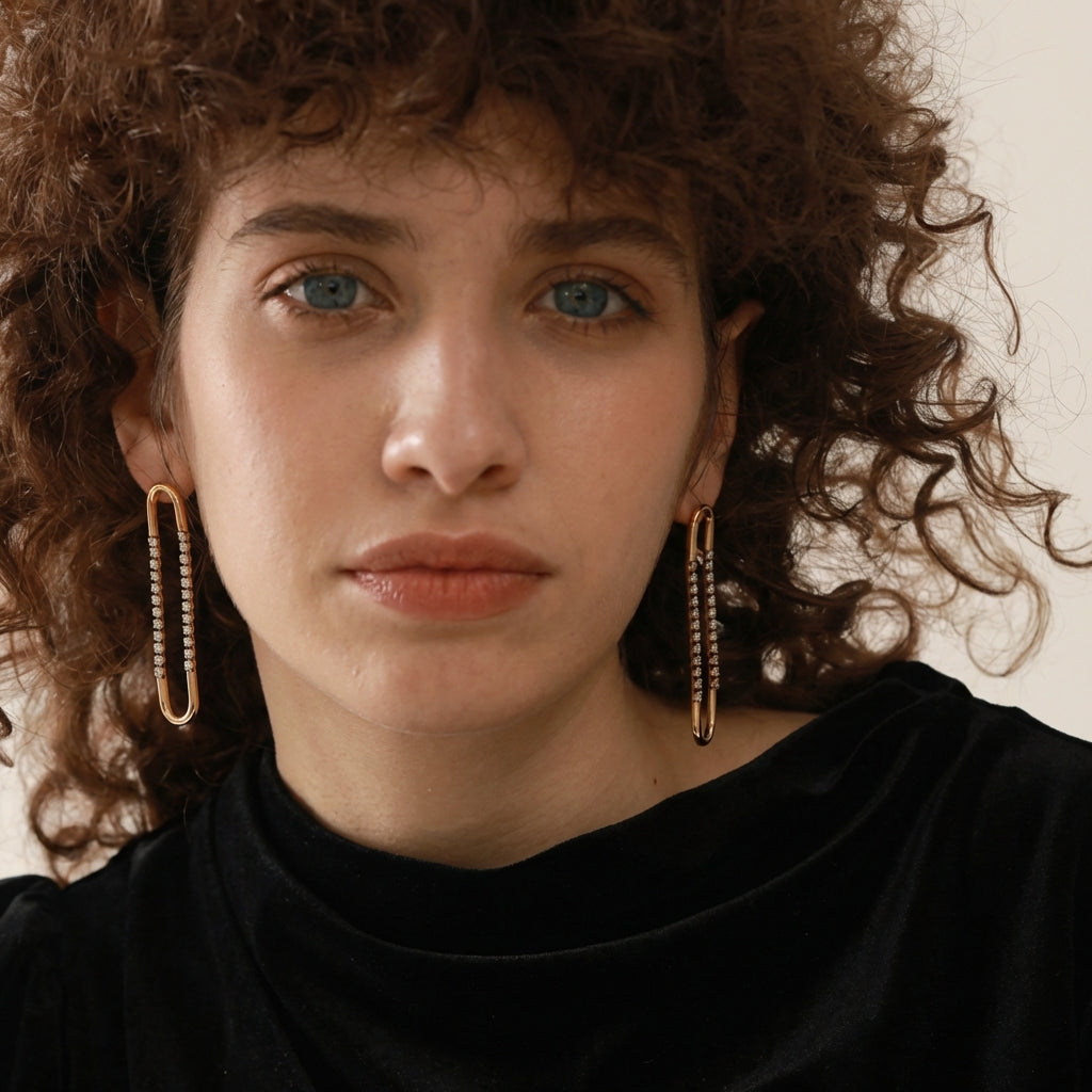 Boucle d'oreille pendante Alyssia - L'atelier des bijoux