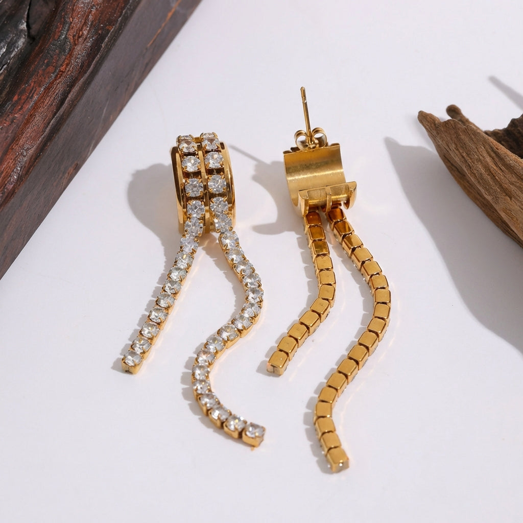 Boucle d'oreille pendante Nadia - L'atelier des bijoux
