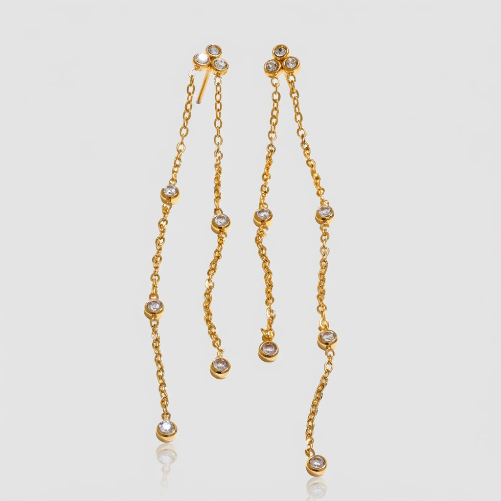 Boucle d'oreille pendante Pascaline - L'atelier des bijoux