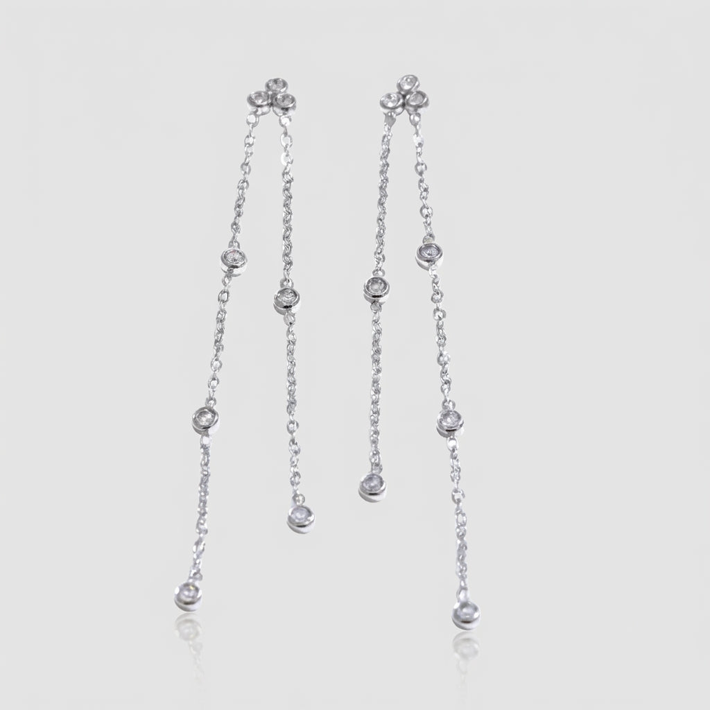 Boucle d'oreille pendante Pascaline - L'atelier des bijoux