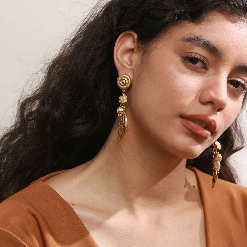 Boucles d'oreilles pendantes Coeur - Céleste - L'atelier des bijoux