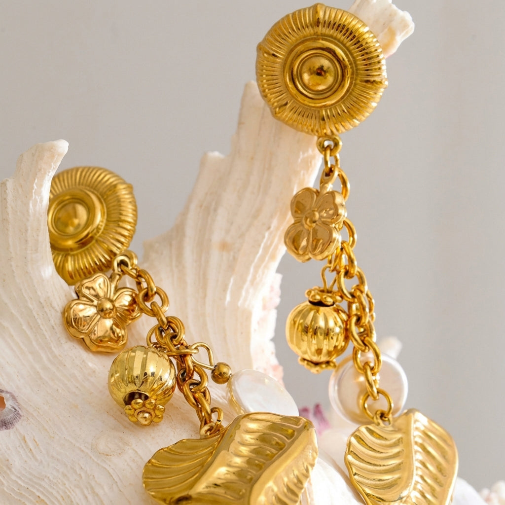 Boucles d'oreilles pendantes Coeur - Céleste - L'atelier des bijoux