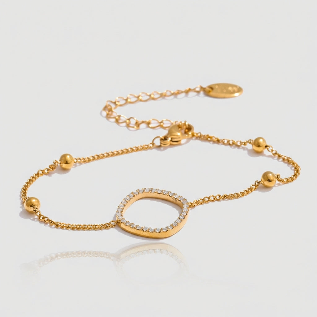 Bracelet Cœur Pavé - Amélia - L'atelier des bijoux