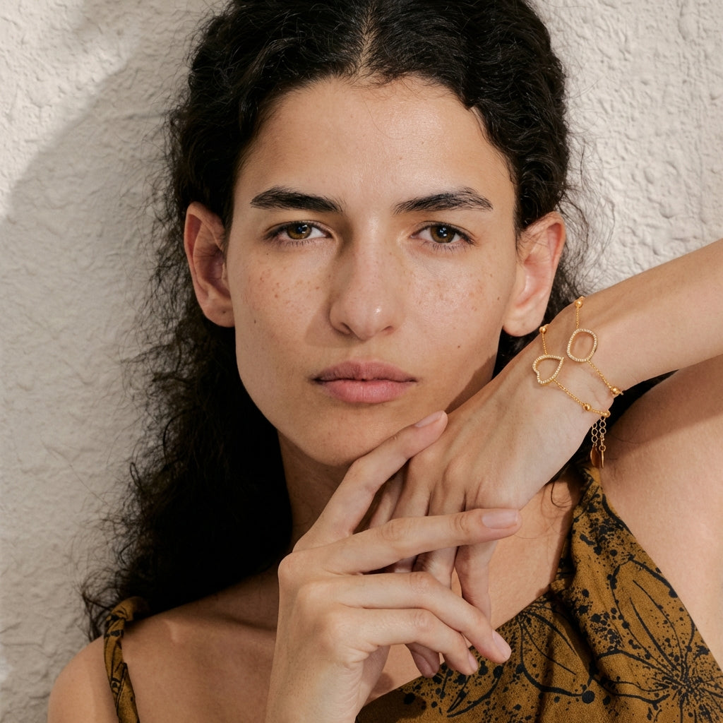 Bracelet Cœur Pavé - Amélia - L'atelier des bijoux