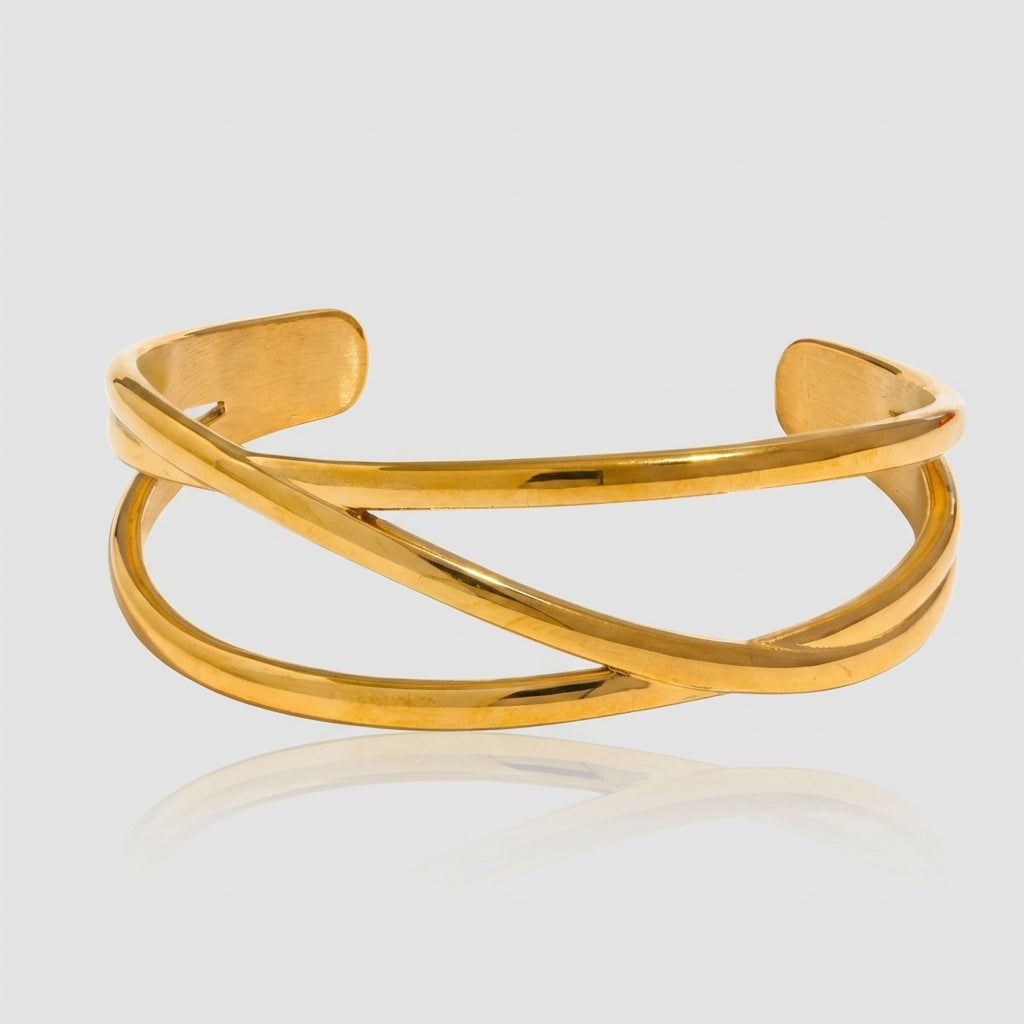 Bracelet jonc à motifs géométriques Éclipse - L'atelier des bijoux