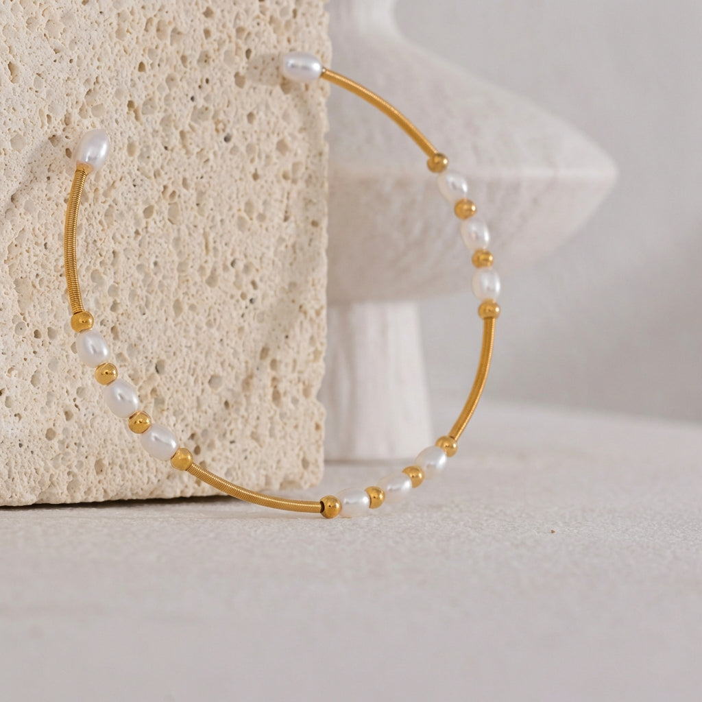 Bracelet jonc à perles Étoilée - L'atelier des bijoux