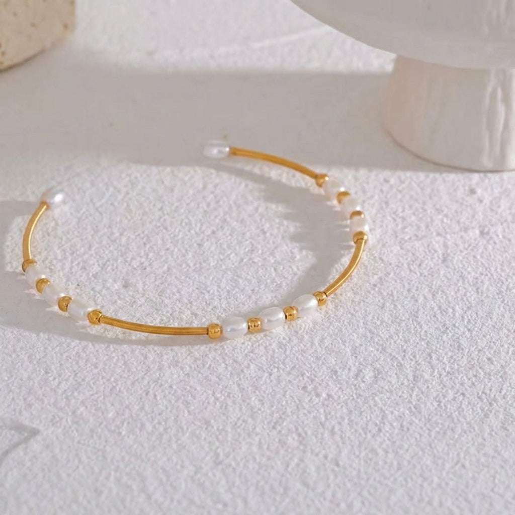 Bracelet jonc à perles Étoilée - L'atelier des bijoux