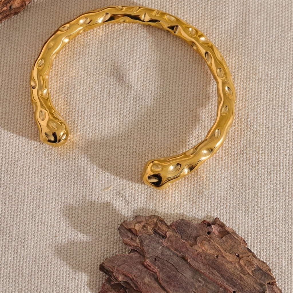 Bracelet jonc ouvert or Arcana - L'atelier des bijoux