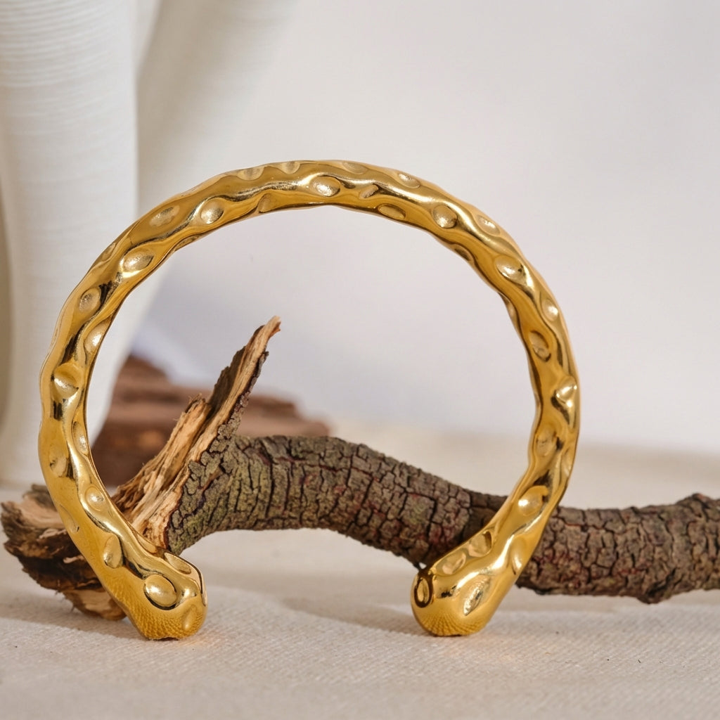 Bracelet jonc ouvert or Arcana - L'atelier des bijoux