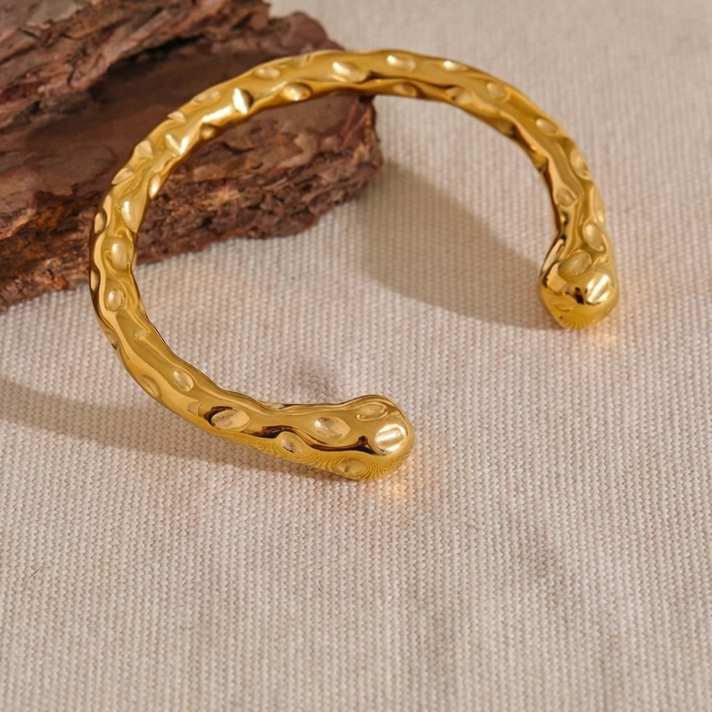 Bracelet jonc ouvert or Arcana - L'atelier des bijoux