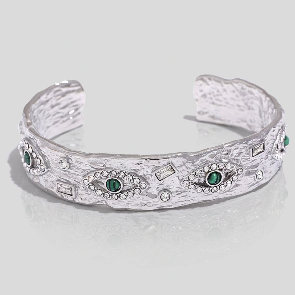 Bracelet jonc plaqué or martelé Lyra - L'atelier des bijoux