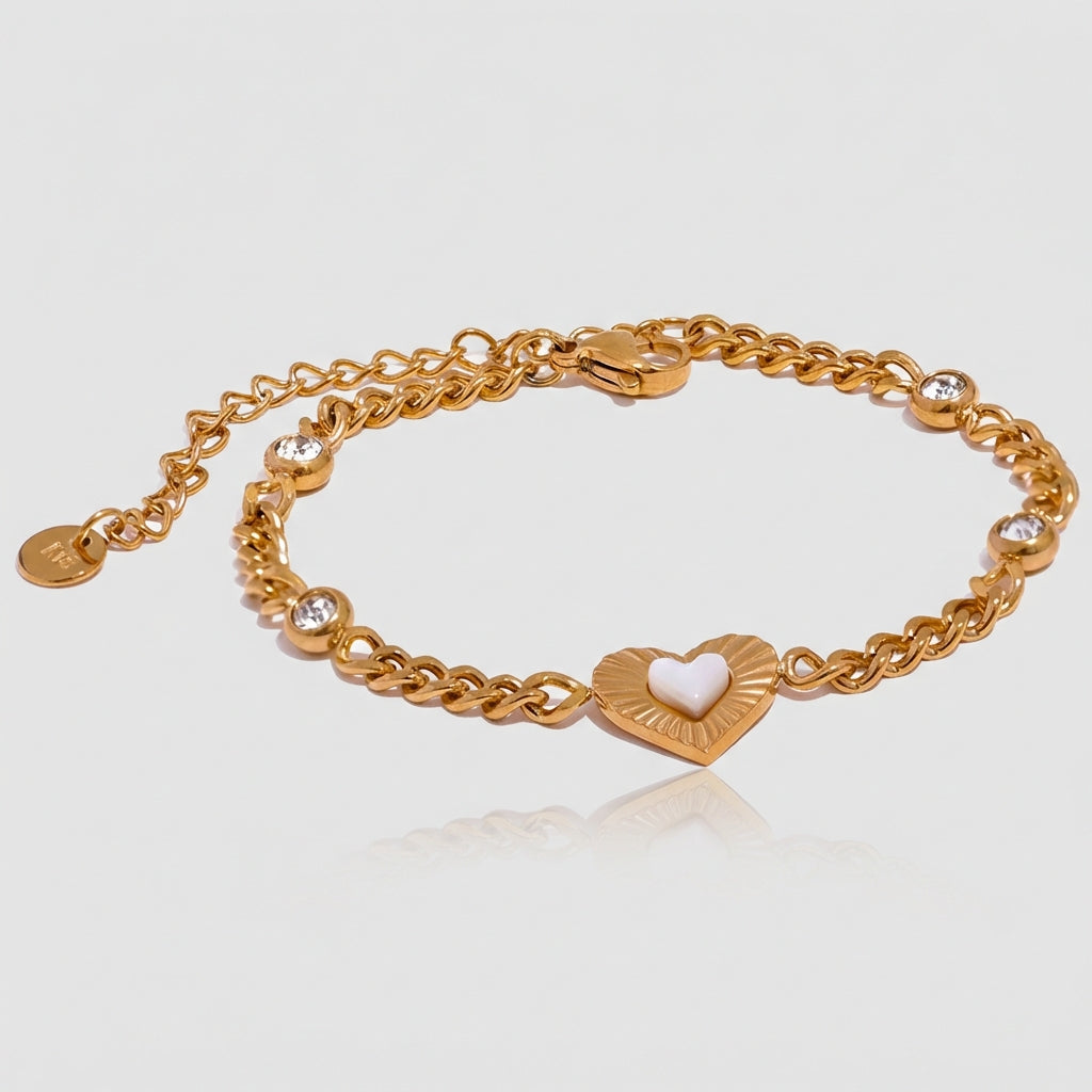Bracelet Pendentif Cœur - Célia - L'atelier des bijoux